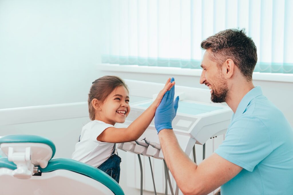 Child visit dentist.